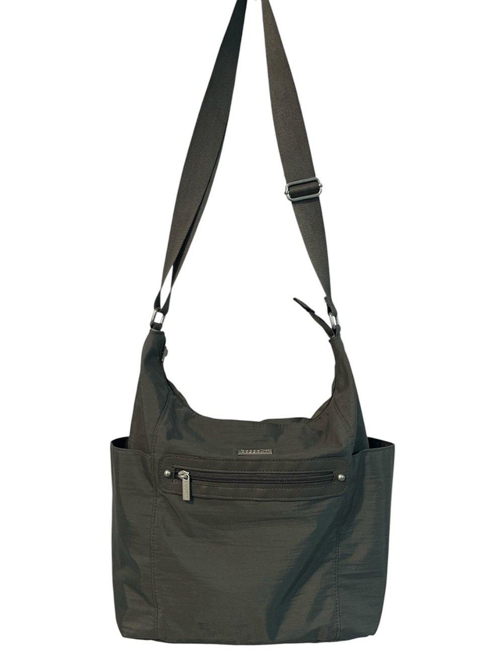 BAGGALLINI Gray Crossbody Travel Bag